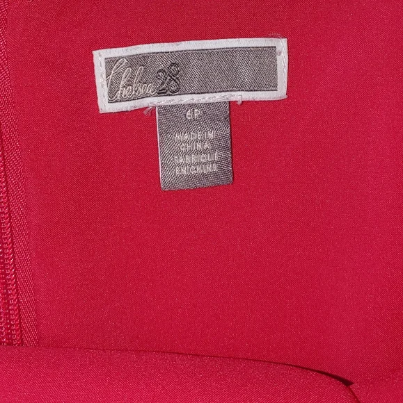 Chelsea 28 Hot Pink Spaghetti Strap Cocktail Party Dress, size 6 petite - Picture 11 of 12